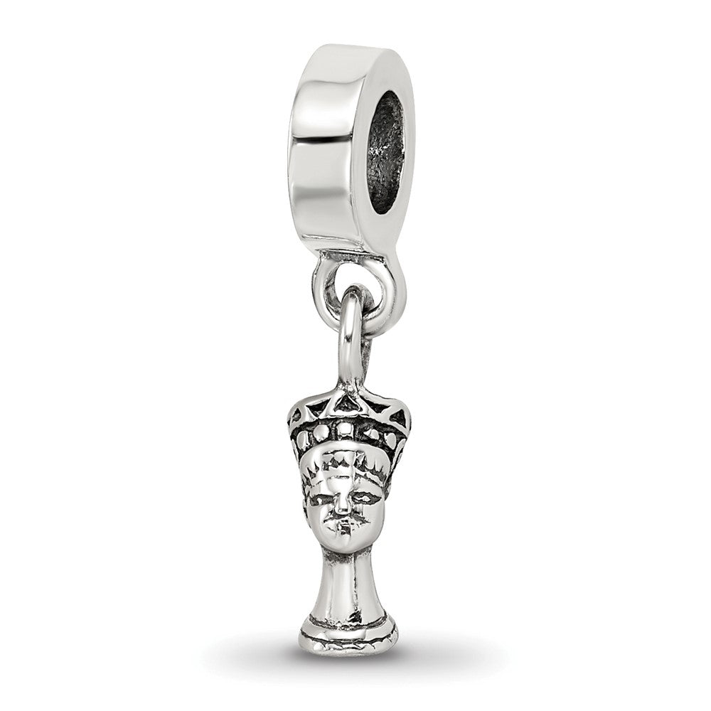 Sterling Silver Reflections Nefertiti Dangle Bead, 22.73 x 4.55 mm