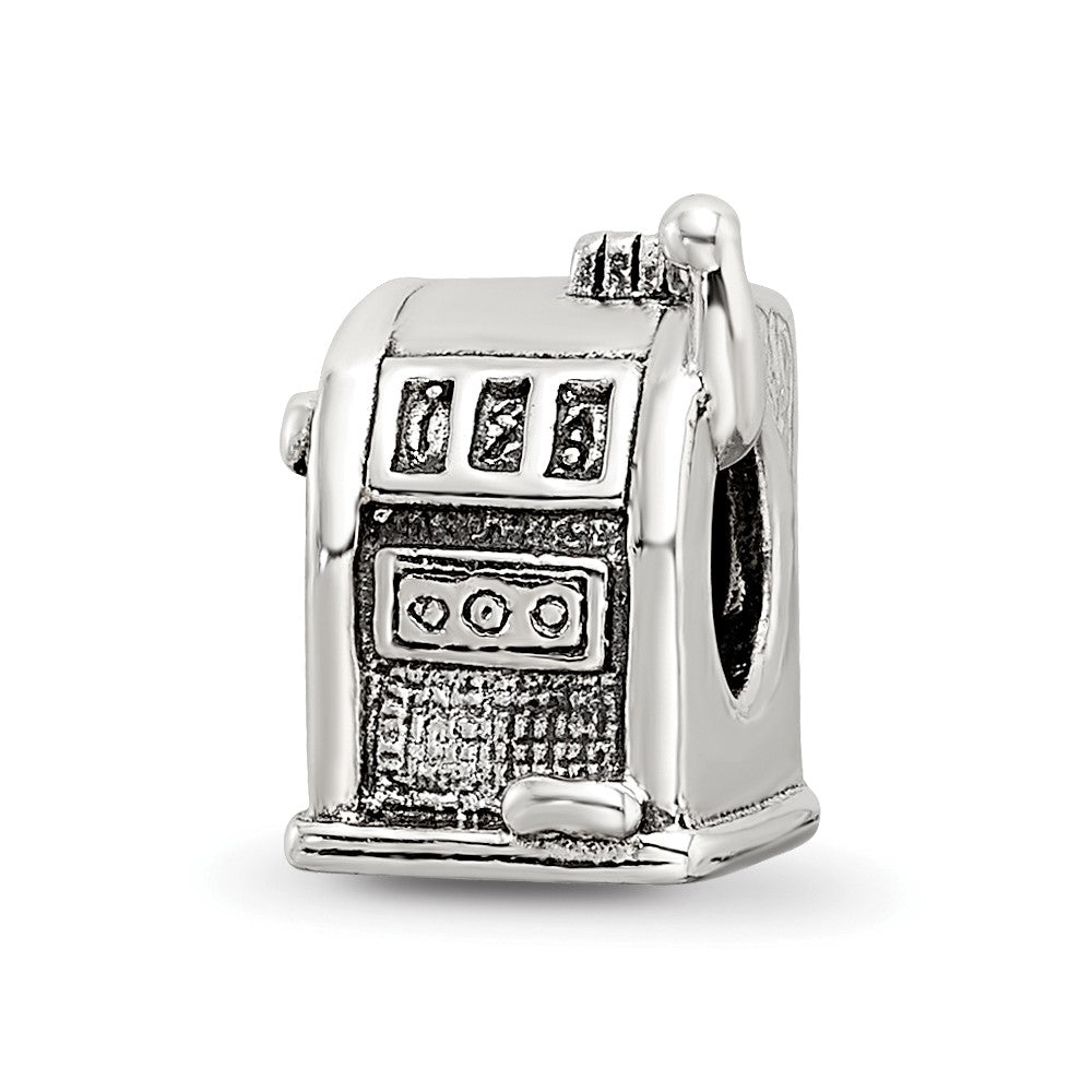 Sterling Silver Reflections Slot Machine Bead, 10 x 7.27 mm
