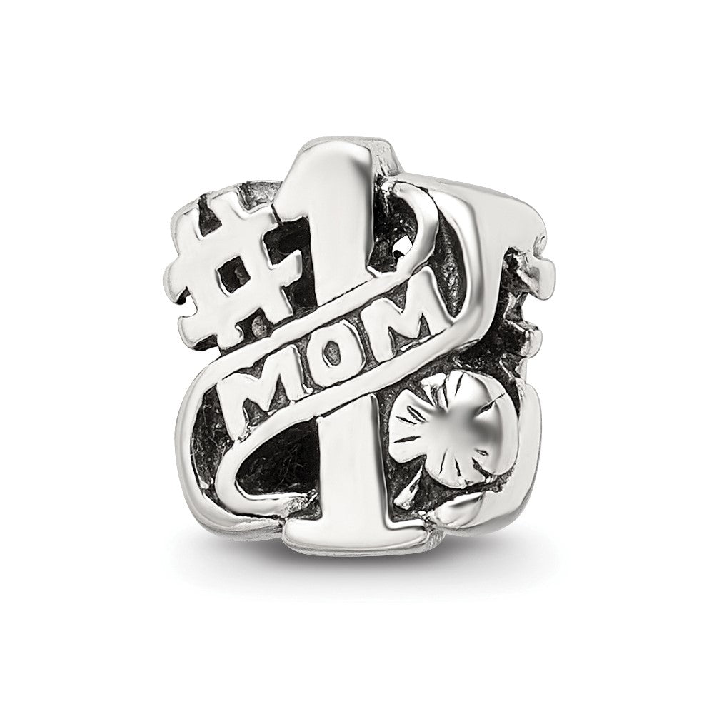 Sterling Silver Reflections #1 Mom Bead, 10 x 8.18 mm