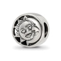 Sterling Silver Reflections Sun/Moon Bead, 8.18 x 8.18 mm