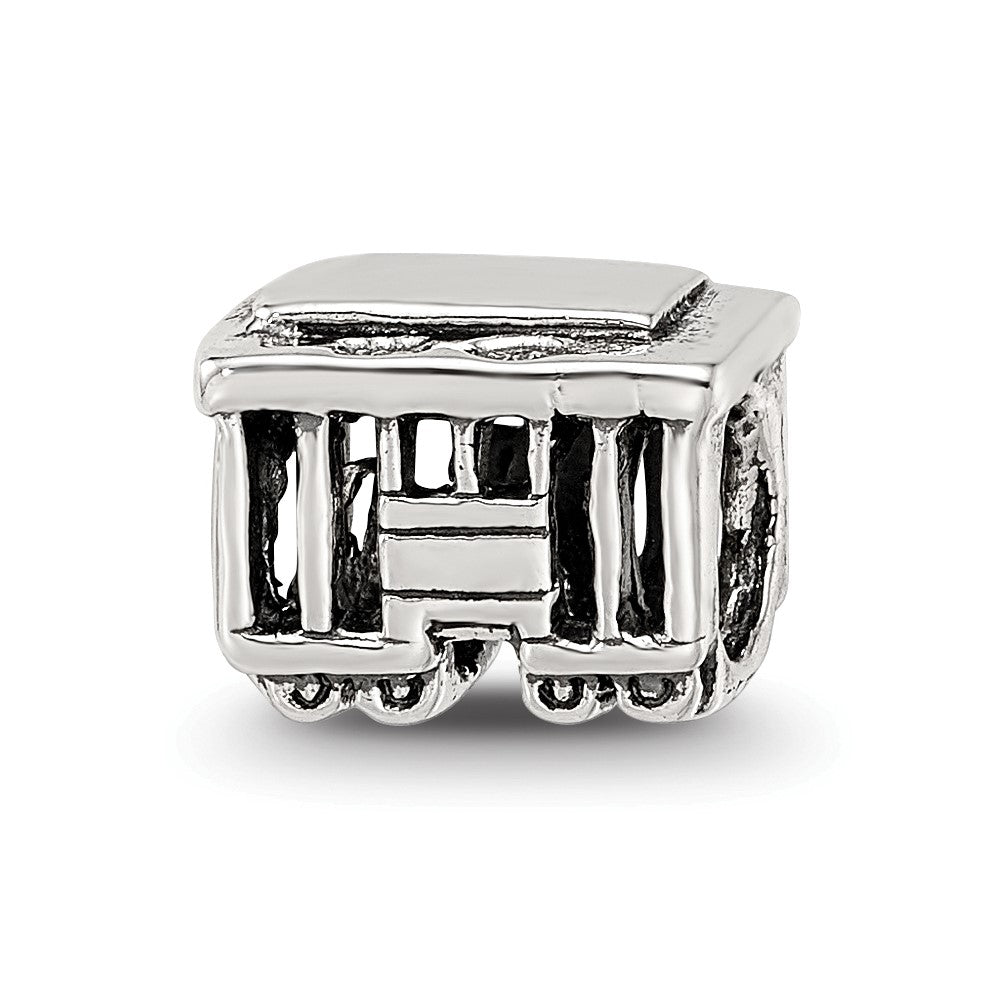 Sterling Silver Reflections Streetcar Bead, 7.4 x 6.6 mm
