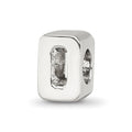 Sterling Silver Reflections Numeral 0 Bead, 8.18 x 5.45 mm