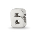 Sterling Silver Reflections Number 6 Bead, 8.18 x 5.45 mm