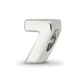 Sterling Silver Reflections Number 7 Bead, 8.18 x 5.45 mm