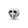 Sterling Silver Reflections Kids Heart w/Cross Bead, 6.36 x 6.36 mm