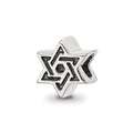 Sterling Silver Reflections Kids Star of David Bead, 7.27 x 7.27 mm