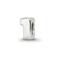 Sterling Silver Reflections Kids Number 1 Bead, 6.36 x 3.64 mm