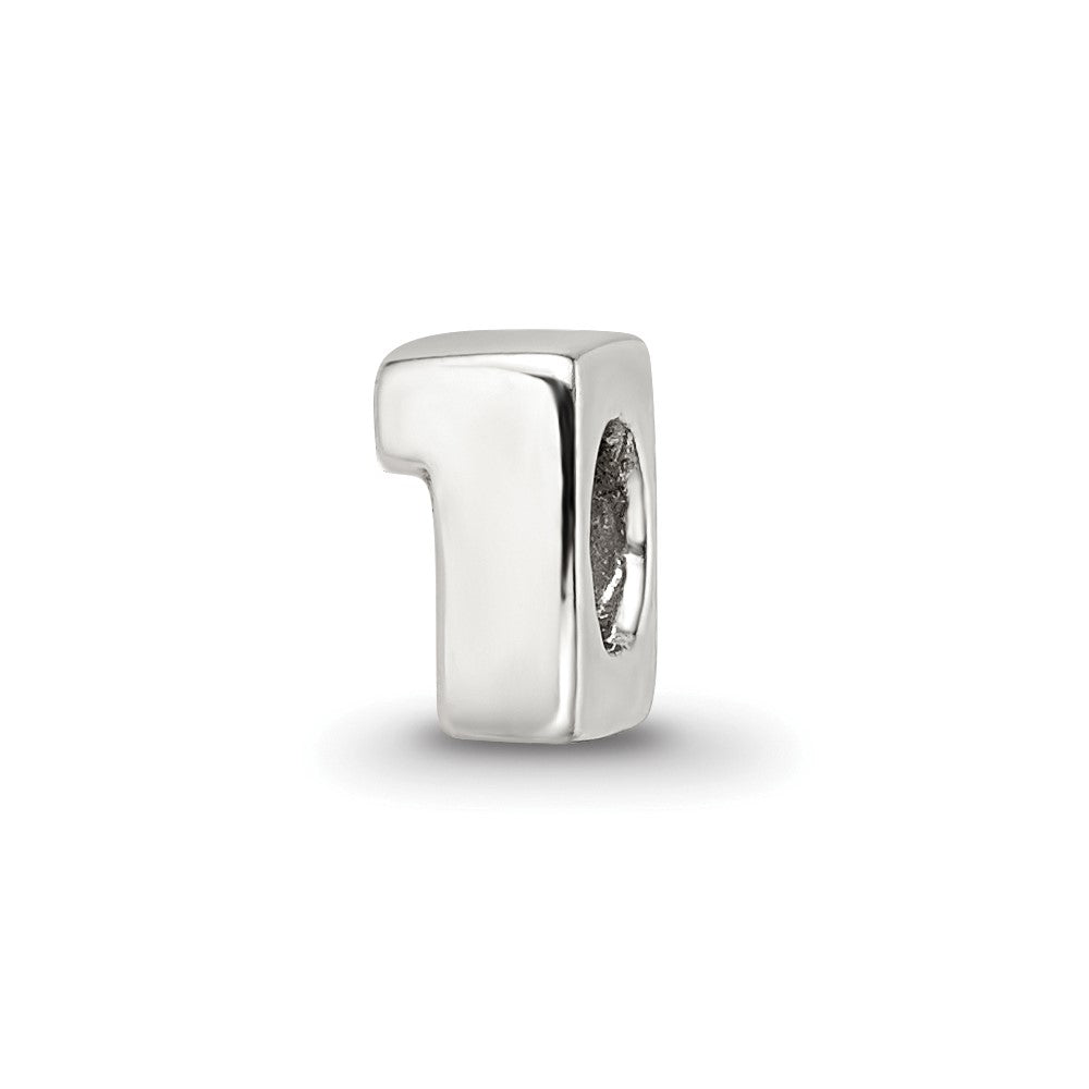 Sterling Silver Reflections Kids Number 1 Bead, 6.36 x 3.64 mm