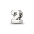 Sterling Silver Reflections Kids Number 2 Bead, 6.36 x 5.45 mm