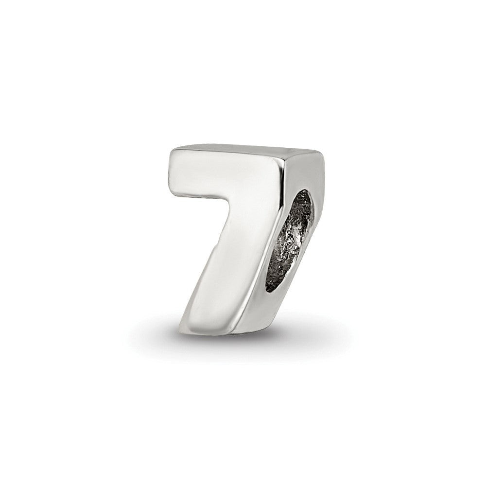 Sterling Silver Reflections Kids Number 7 Bead, 6.36 x 5.45 mm