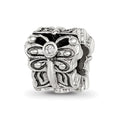 Sterling Silver Reflections Butterfly w/CZ Bali Bead, 8.18 x 8.18 mm