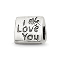 Sterling Silver Reflections Mom Trilogy Bead, 8.18 x 8.18 mm