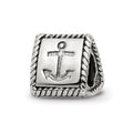 Sterling Silver Reflections Anchor, Cross, Heart Trilogy Three Sided Bead, 8.18 x 8.18 mm