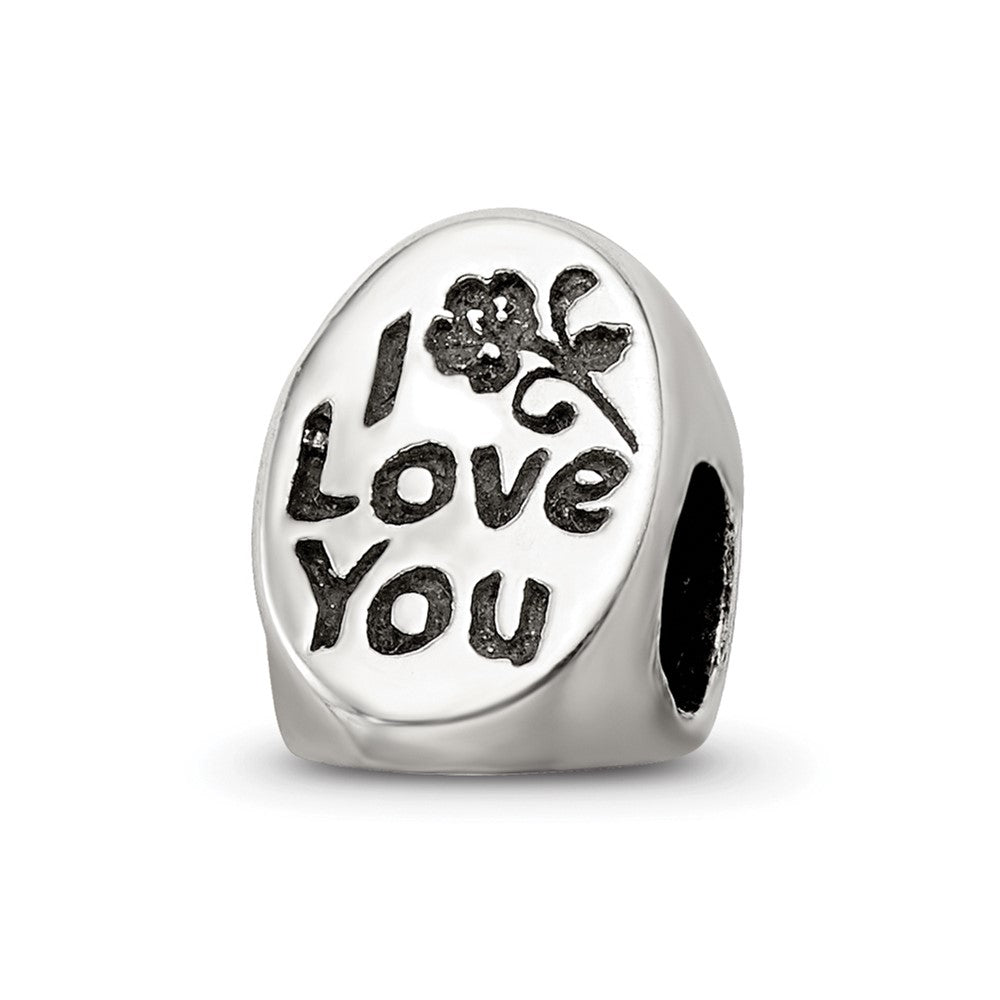 Sterling Silver Reflections #1 Mom Trilogy Oval Bead, 10 x 7.27 mm