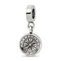 Sterling Silver Reflections Compass Dangle Bead, 22.73 x 10 mm