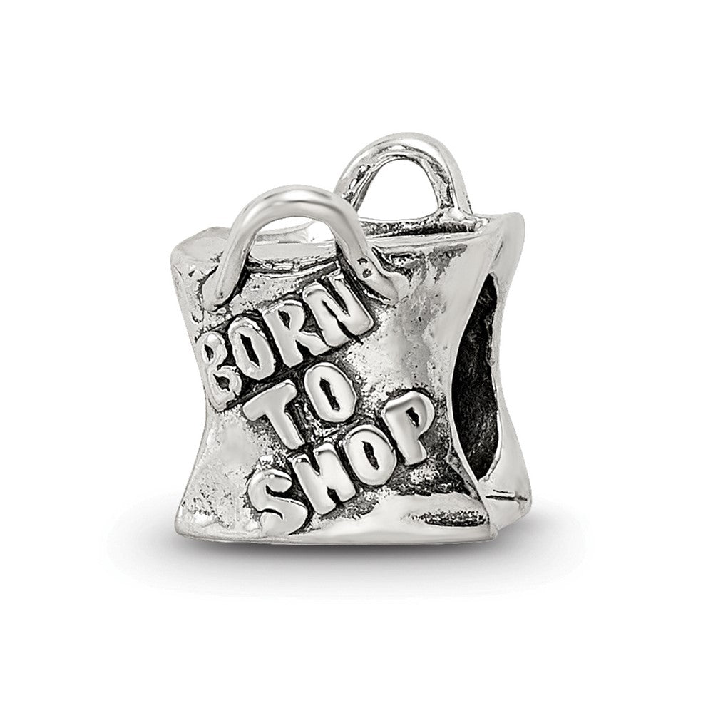 Sterling Silver Reflections Born To Shop Bead, 8.18 x 7.27 mm