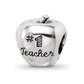 Sterling Silver Reflections #1 Teacher on Apple Bead, 10 x 10.91 mm