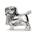 Sterling Silver Reflections Golden Retriever Bead, 10.91 x 11.82 mm
