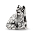 Sterling Silver Reflections Miniature Schnauzer Bead, 11.82 x 9.09 mm