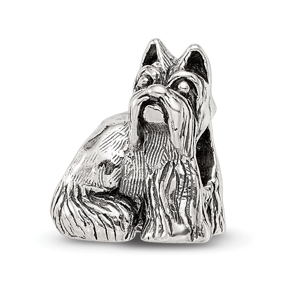 Sterling Silver Reflections Miniature Schnauzer Bead, 11.82 x 9.09 mm