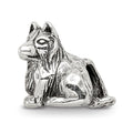 Sterling Silver Reflections Shetland Sheepdog Bead, 10.91 x 11.82 mm