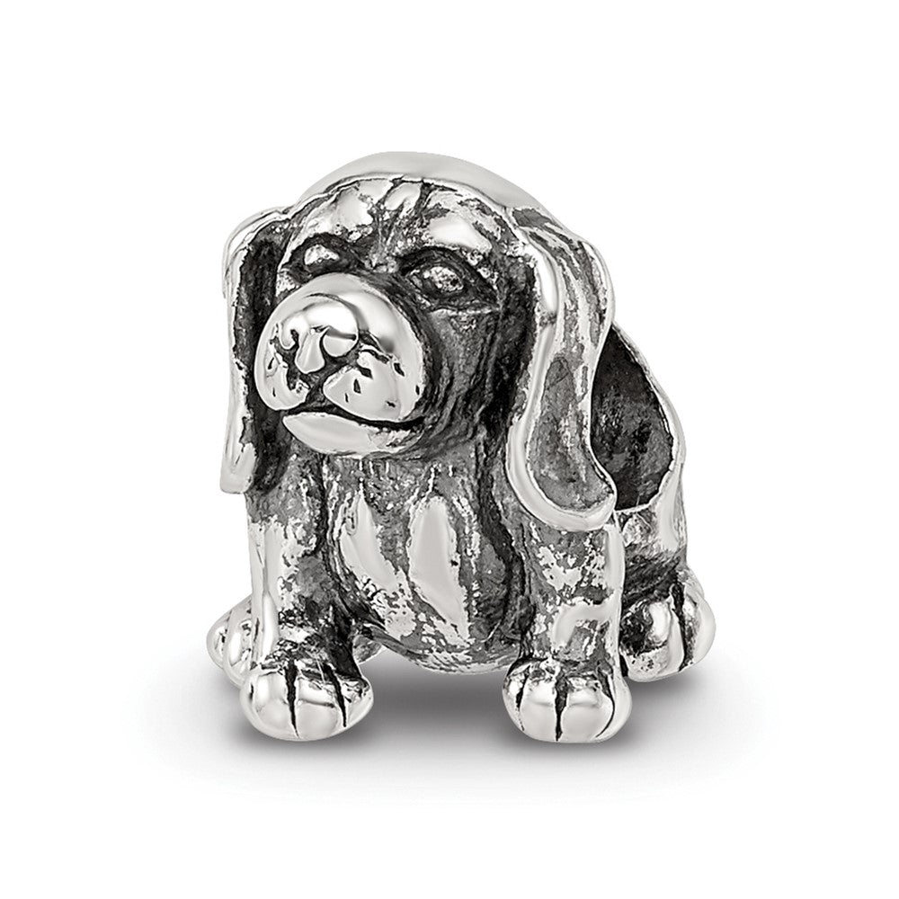 Sterling Silver Reflections Beagle Bead, 10.91 x 9.09 mm