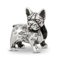 Sterling Silver Reflections Boston Terrier Bead, 12.73 x 10 mm