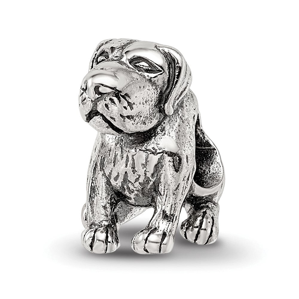 Sterling Silver Reflections German Shorthaired Pointer Bead, 11.82 x 7.27 mm