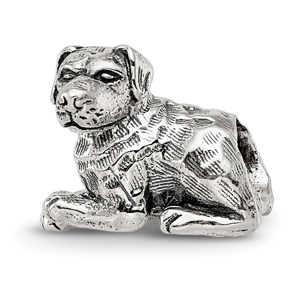 Sterling Silver Reflections Rottweiler Bead, 10 x 11.82 mm