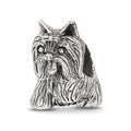 Sterling Silver Reflections Yorkshire Terrier Bead, 10.91 x 9.09 mm