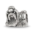 Sterling Silver Reflections Shih Tzu Bead, 10 x 10 mm