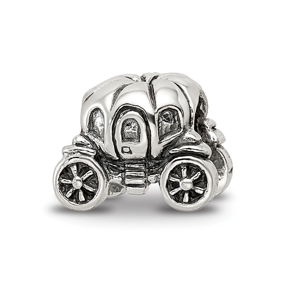 Sterling Silver Reflections Pumpkin Carriage Bead, 7.27 x 10 mm