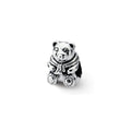 Sterling Silver Reflections Teddy Bear Bead, 10 x 8.18 mm