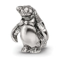 Sterling Silver Reflections Penguin Bead, 12.73 x 11.82 mm
