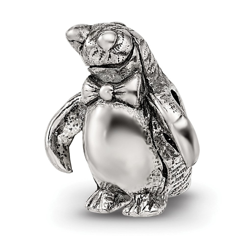 Sterling Silver Reflections Penguin Bead, 12.73 x 11.82 mm