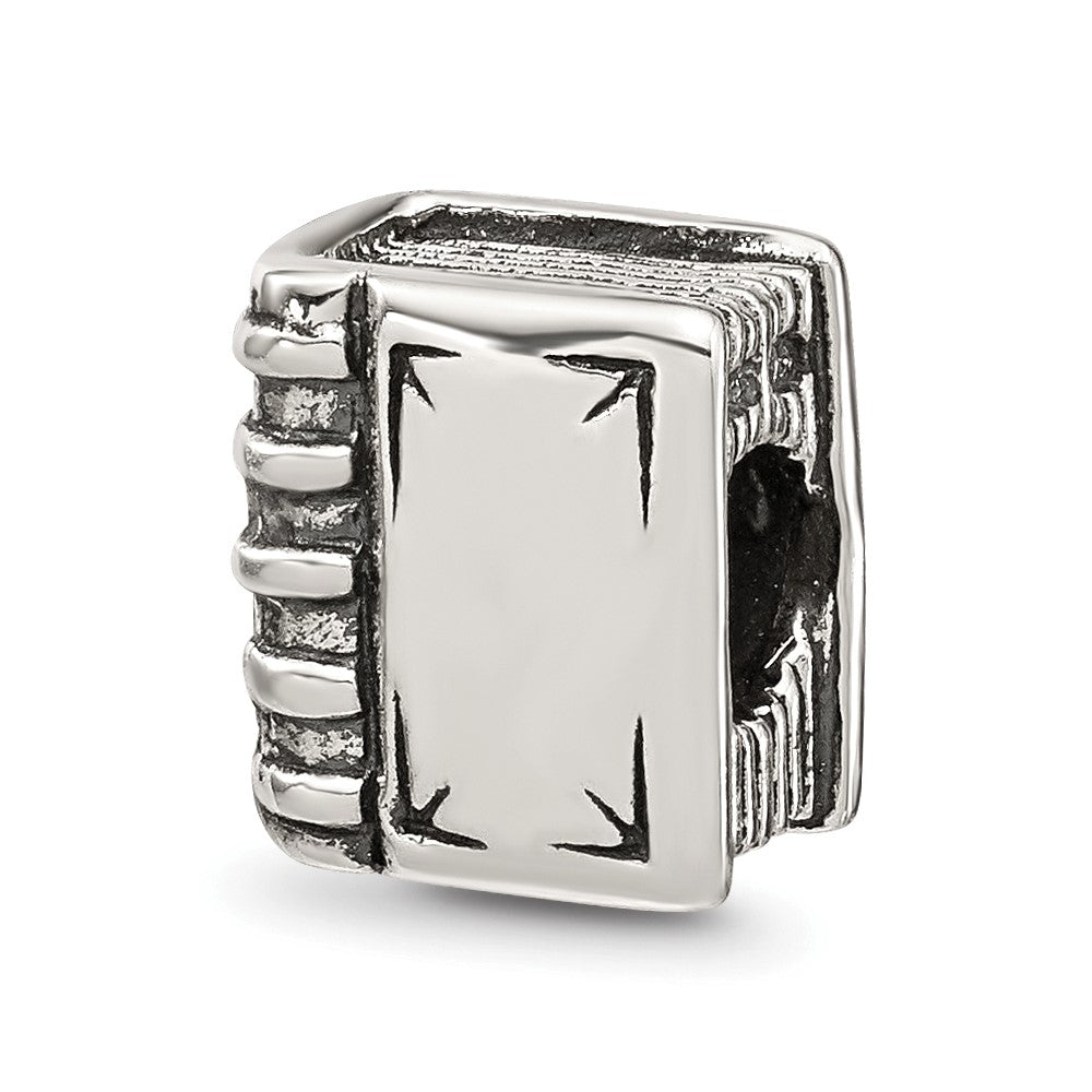 Sterling Silver Reflections Book Bead, 8.18 x 10 mm