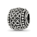 Sterling Silver Reflections Decorative Bali Bead, 10.91 x 10 mm, 2.99 g