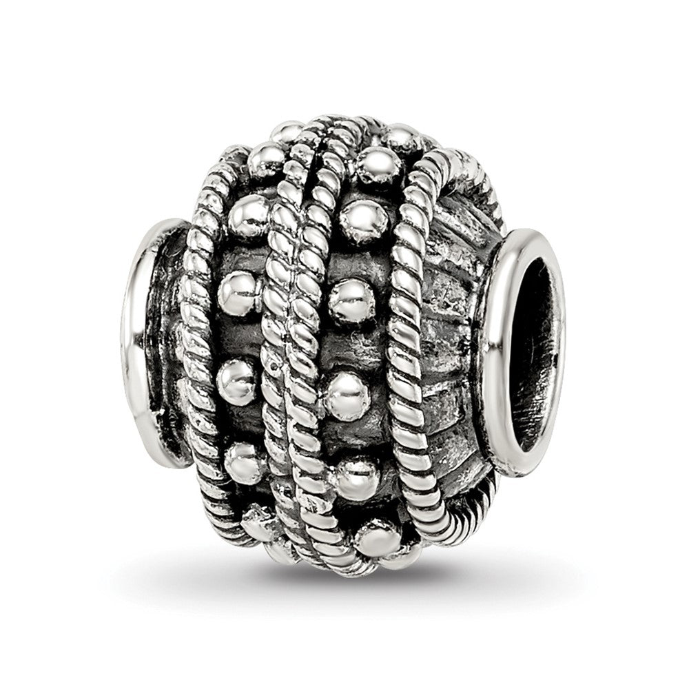 Sterling Silver Reflections Decorative Bali Bead, 10.91 x 10 mm, 2.16 g
