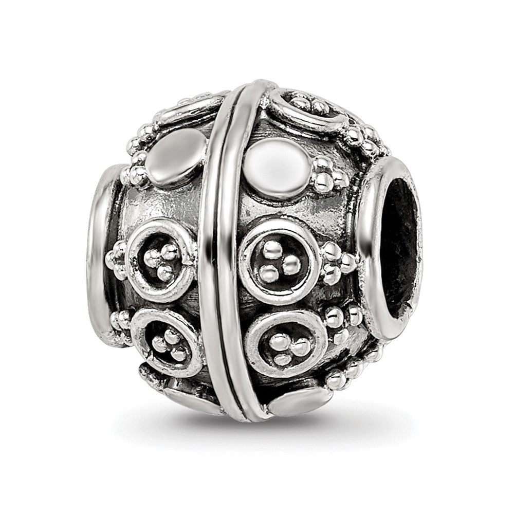 Sterling Silver Reflections Decorative Bali Bead, 10.91 x 10 mm, 2.25 g - ID5S9QRS18428L7