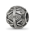 Sterling Silver Reflections Decorative Bali Bead, 10.91 x 10 mm, 2.63 g