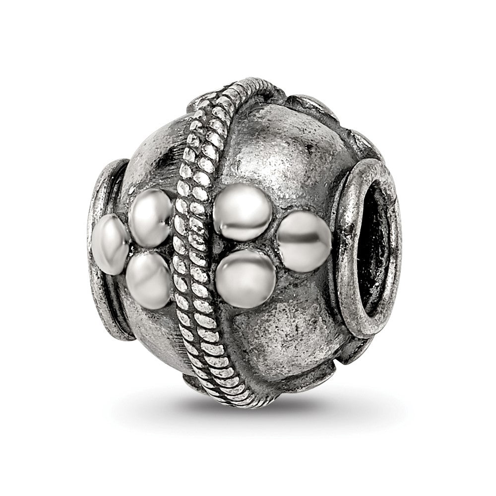 Sterling Silver Reflections Decorative Bali Bead, 10.91 x 10 mm, 2.25 g - ID5S9QRS18488L7