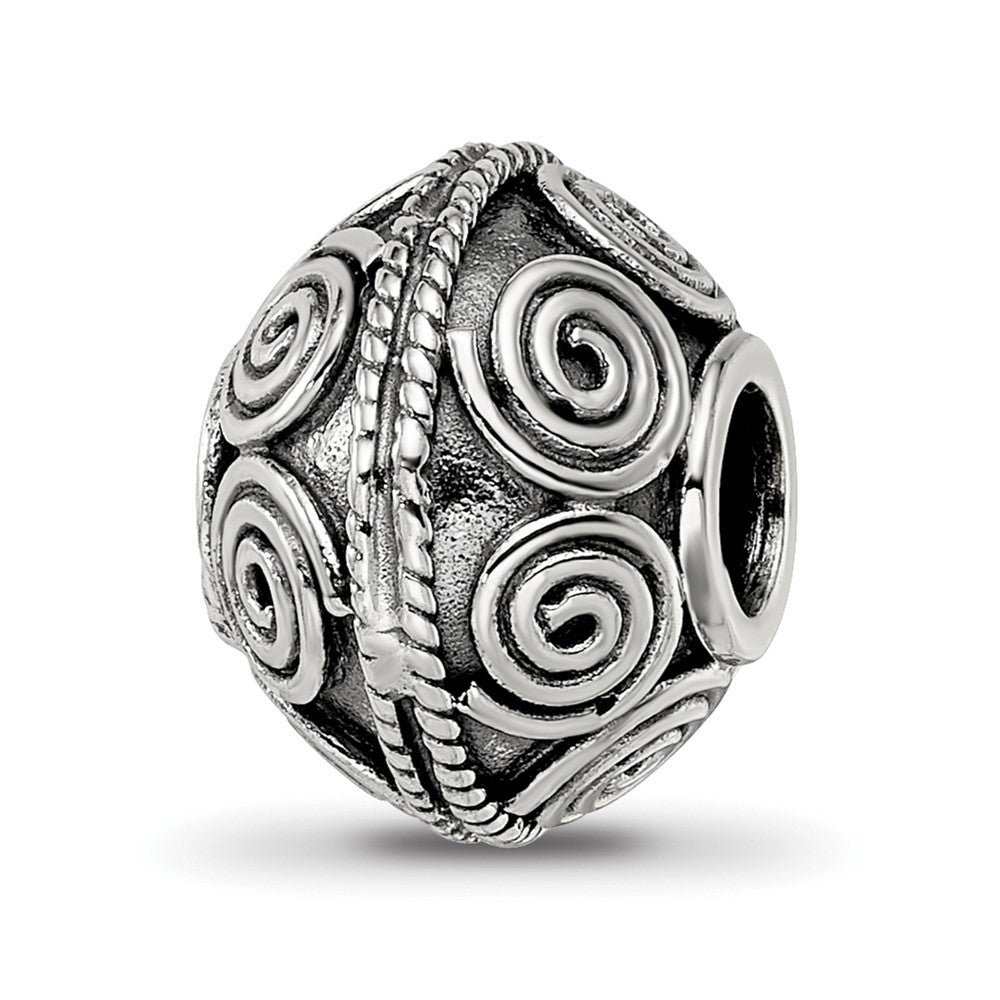 Sterling Silver Reflections Decorative Bali Bead, 10.91 x 10 mm, 2.61 g - ID5S9QRS18518L7