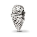 Sterling Silver Reflections Ice Cream Cone Bead, 11.82 x 5.45 mm