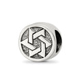 Sterling Silver Reflections Star of David Bead, 7.27 x 7.27 mm