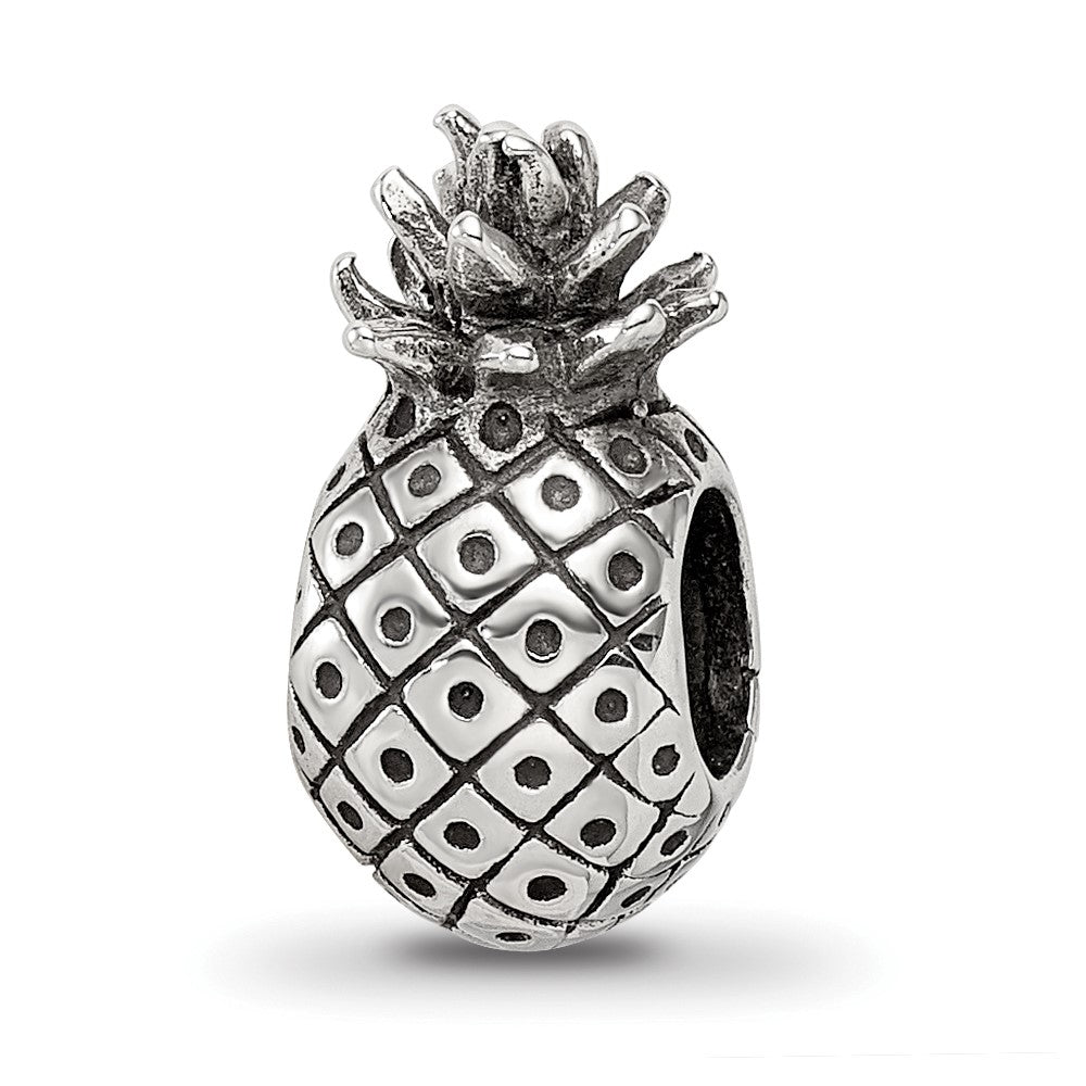 Sterling Silver Reflections Pineapple Bead, 13.64 x 6.36 mm