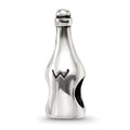 Sterling Silver Reflections Wine/Champagne Bottle Bead, 16.36 x 6.36 mm