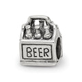 Sterling Silver Reflections 6-pack Beer Bead, 10 x 8.18 mm