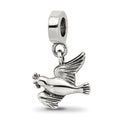 Sterling Silver Reflections Dove Dangle Bead, 19.09 x 11.82 mm