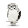 Sterling Silver Reflections Enameled Wise Owl Bead, 13.64 x 8.18 mm, 3.06 g - ID5S9QRS19268L7