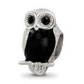 Sterling Silver Reflections Enameled Wise Owl Bead, 13.64 x 8.18 mm, 3.06 g - ID5S9QRS19278L7